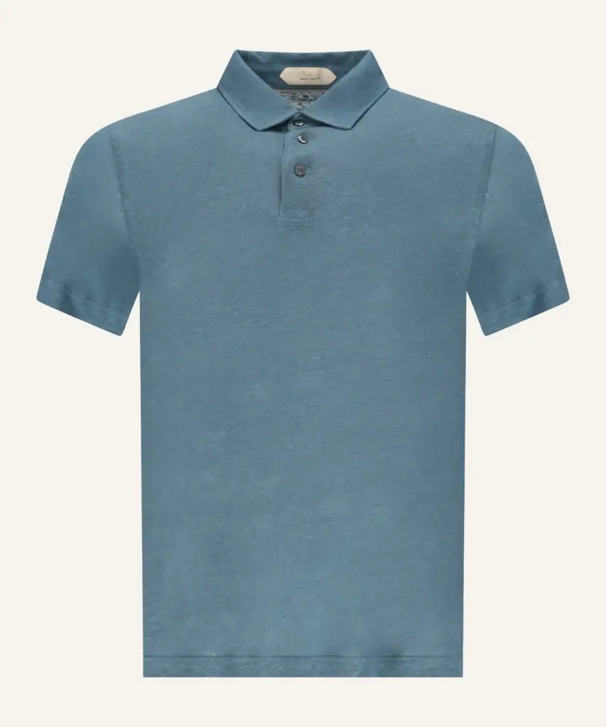 POLO SHIRT LINEN-SEA GREEN