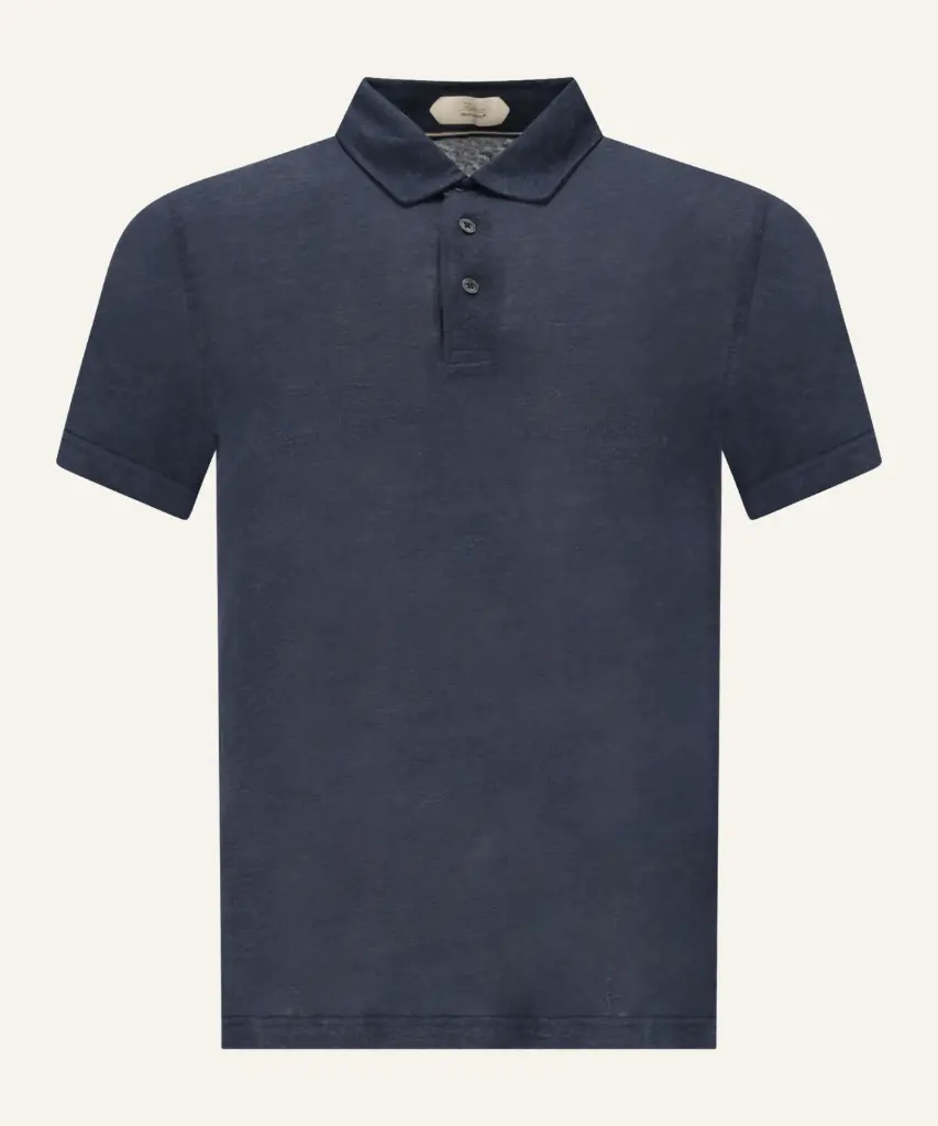 POLO SHIRT LINEN-NAVY 
