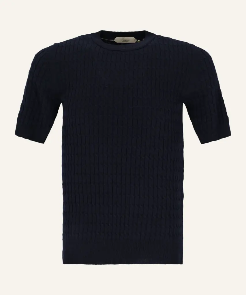 CABLE TSHIRT-NAVY 